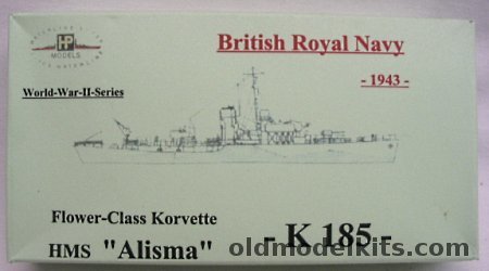 HP Models 1/700 HMS Alisma (Flower-Class) Corvette, K 185 plastic model kit